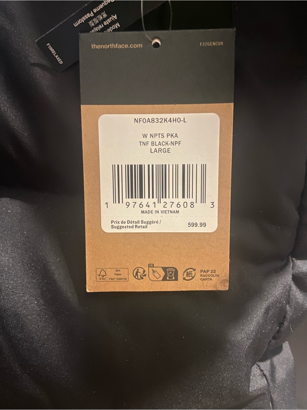 NWT North Face Women's Nuptse Long Puffer Coat - Picture 7 of 8